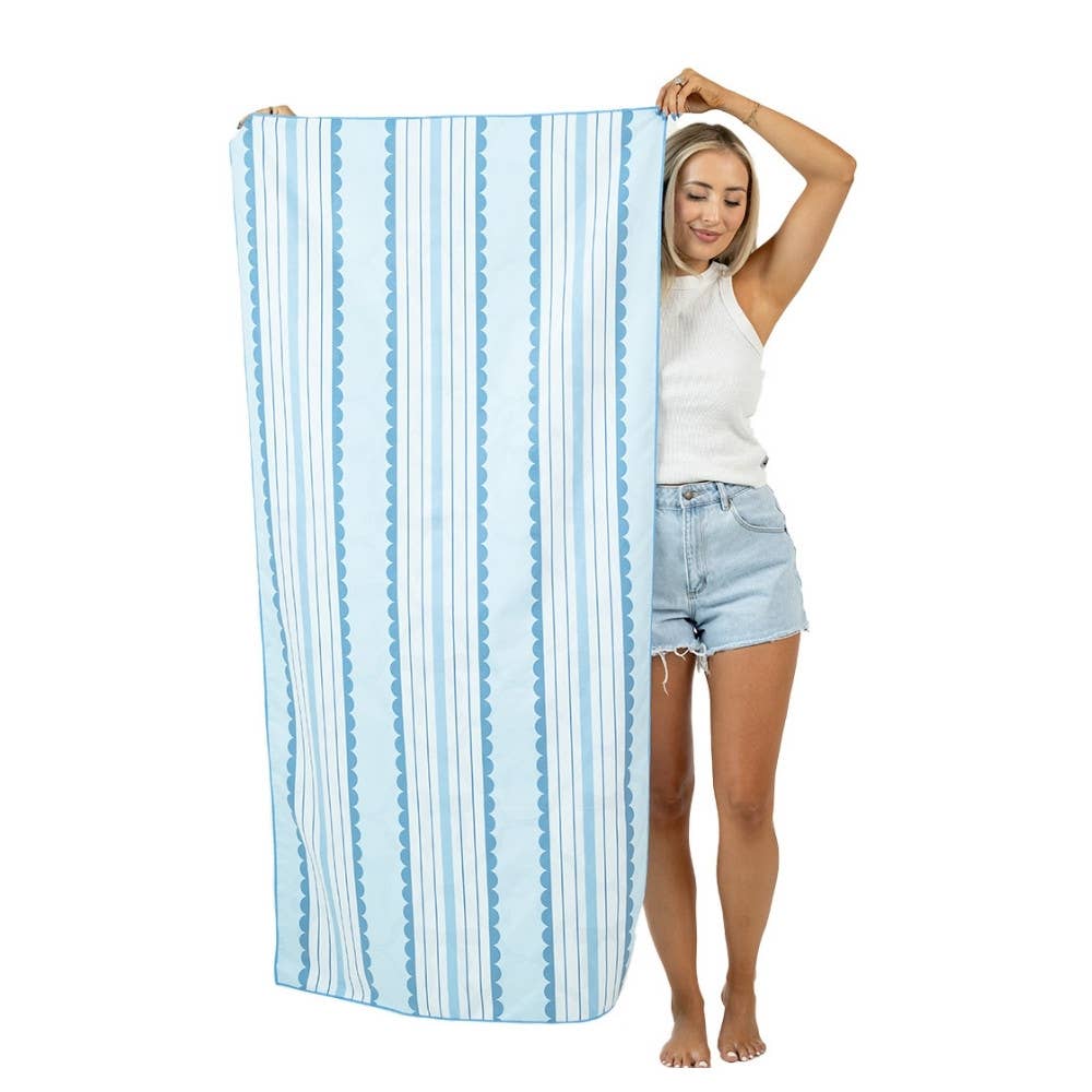 Light Blue Bow Reversible Towel