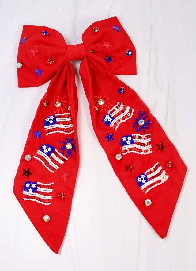 Independence Flag Bow | Red