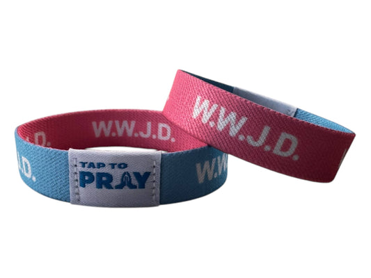 Versible - Tap To Pray™ Wristband M | Blue/Pink
