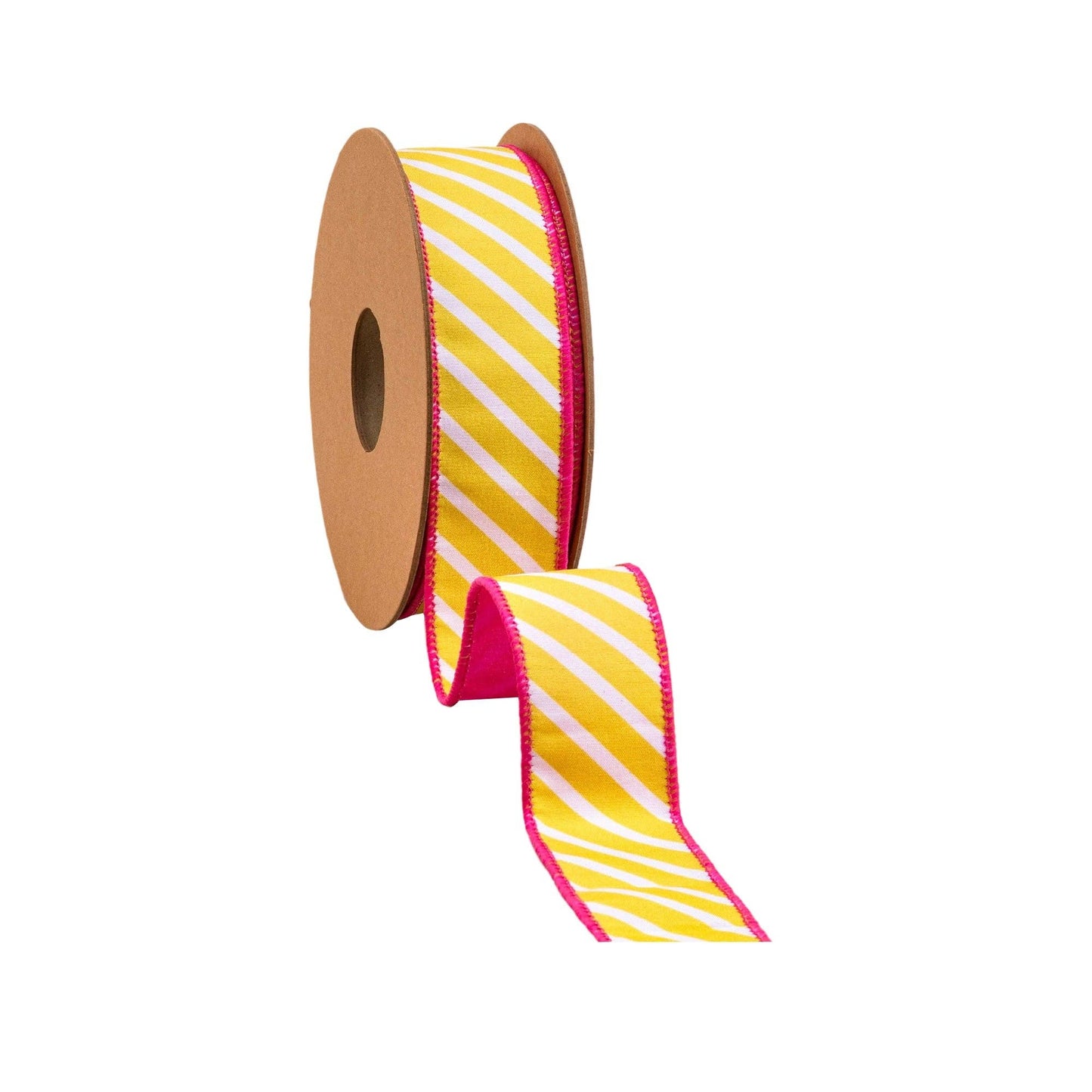 1.5" Wired Ribbon | Yellow/White/Pink