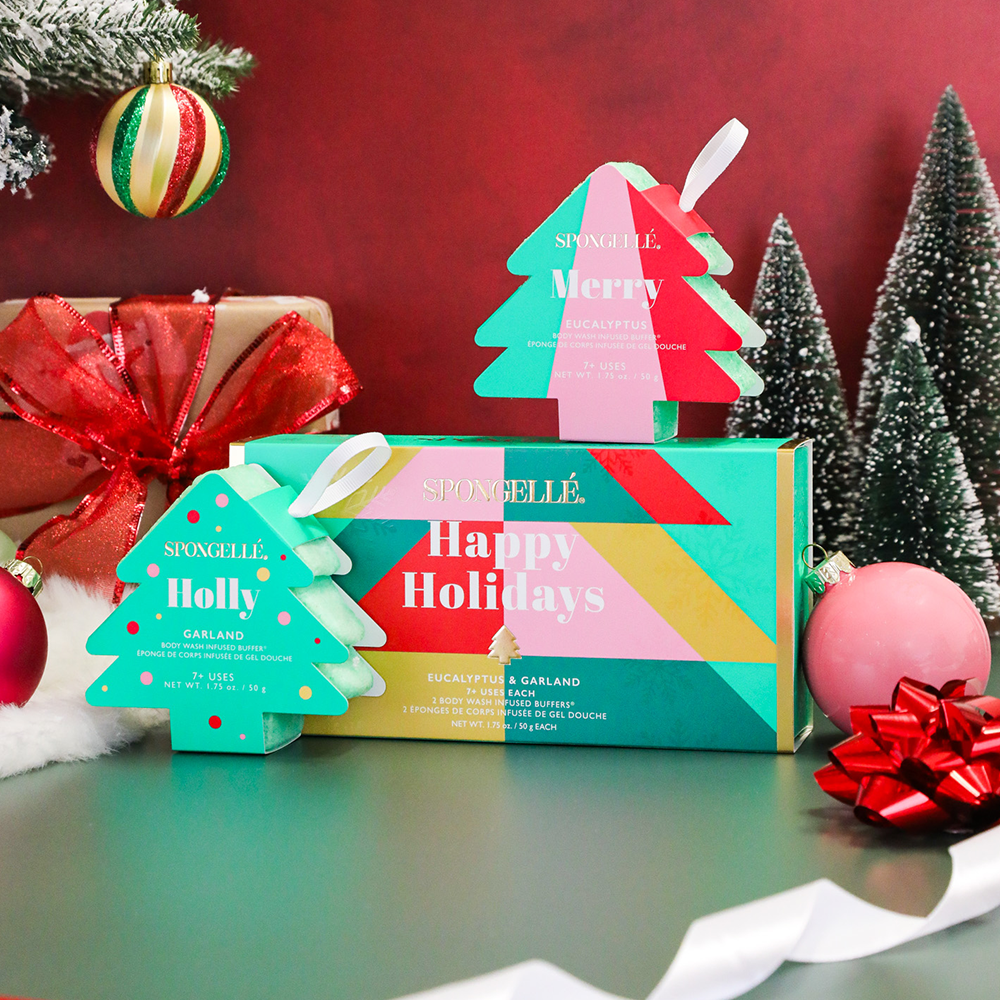 Spongellé | Happy Holidays Holiday Tree Gift Set 