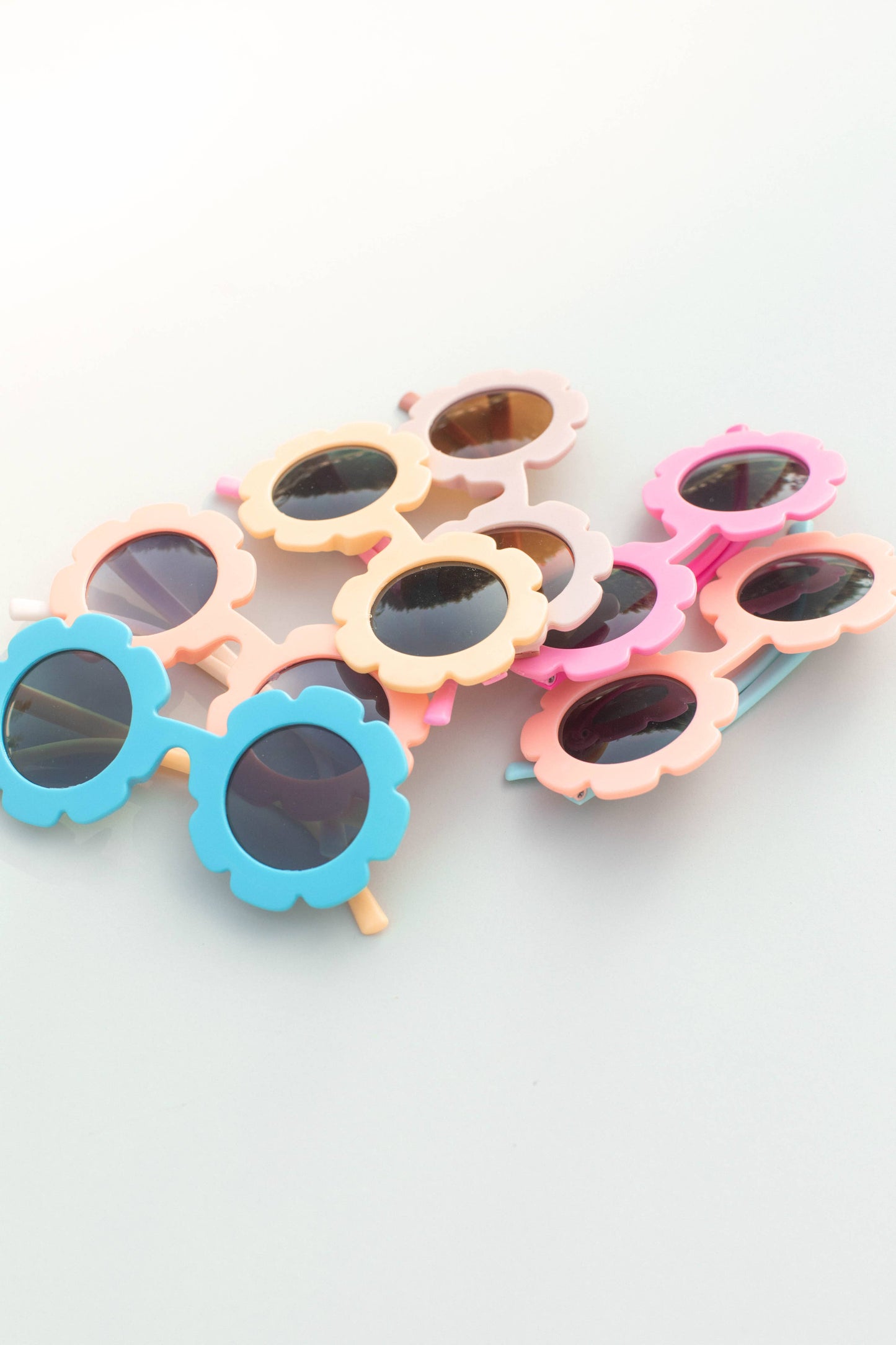 Kids Toddler 2-tone Flower Sunglasses | Peach/Teal