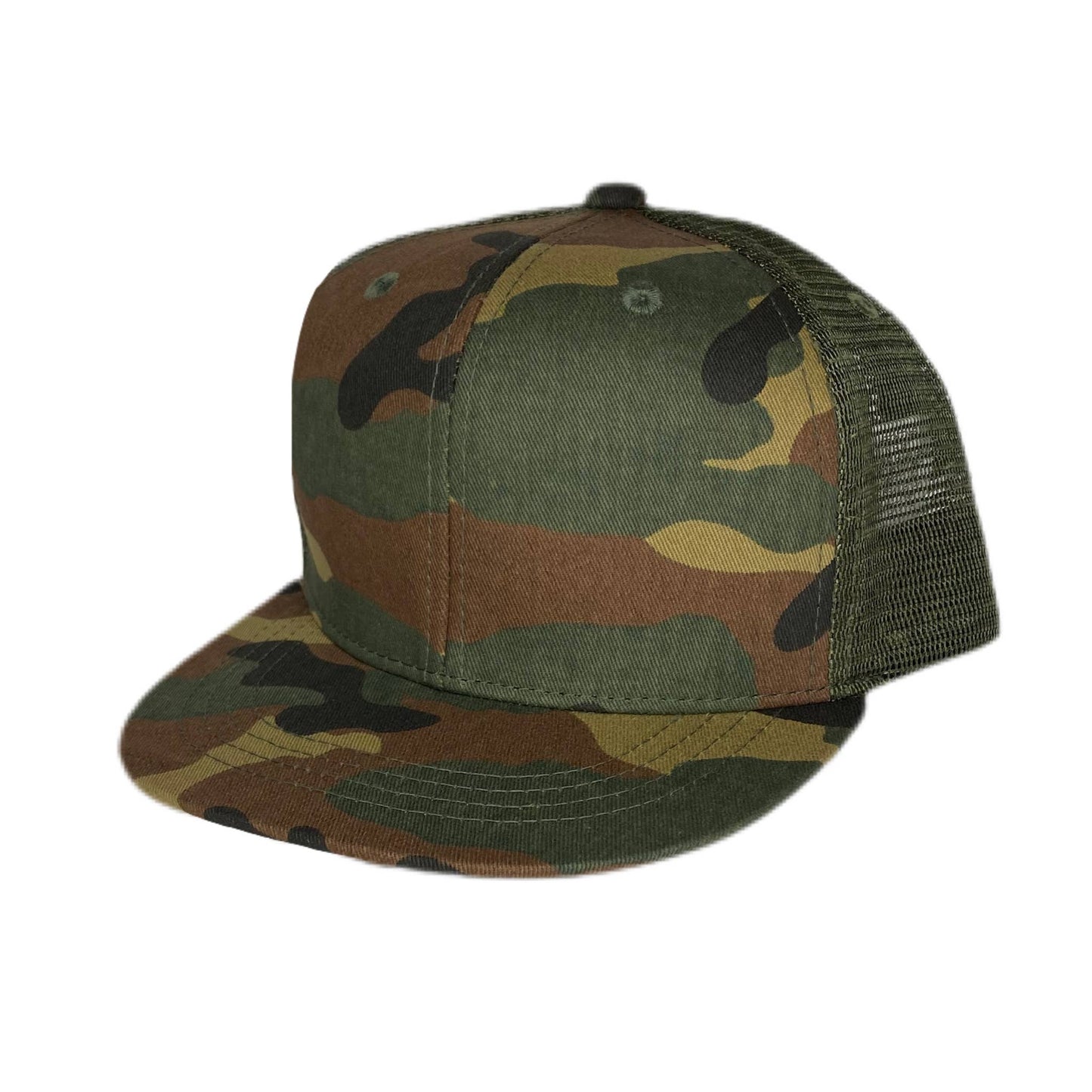 KIDS Fish n’ Hook Leather Patch Hat | Camo