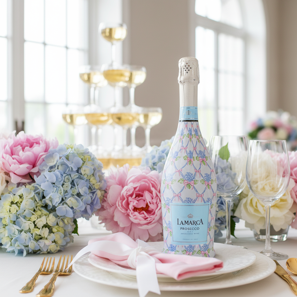 Beau Bottles Wrap | Hydrangea Lattice