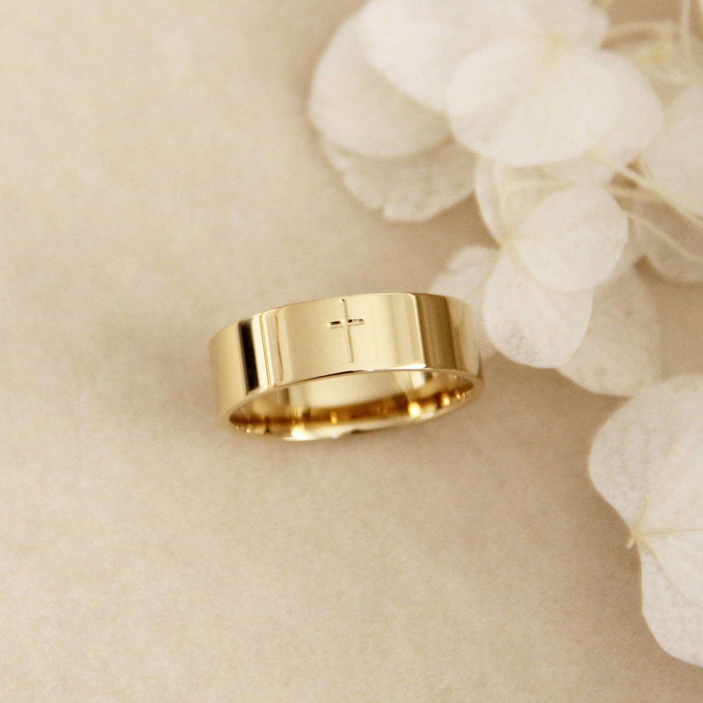 Cross Band Ring: Gold | 8