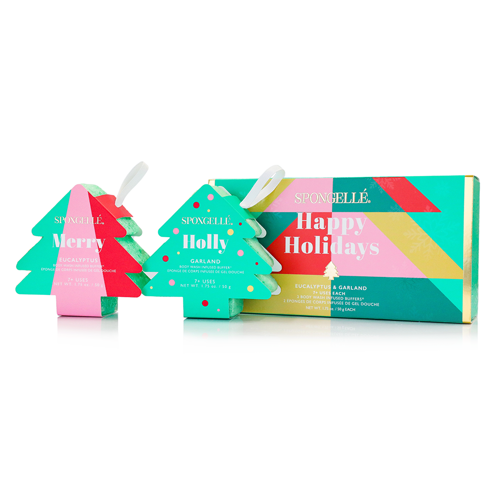 Spongellé | Happy Holidays Holiday Tree Gift Set 