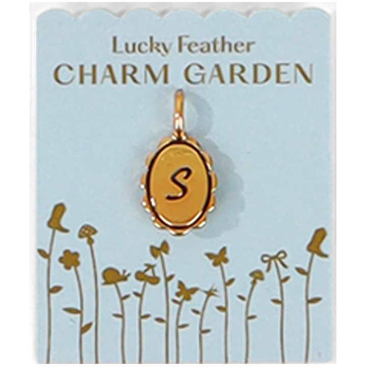 Charm Garden Scalloped Initial Charm | Gold S