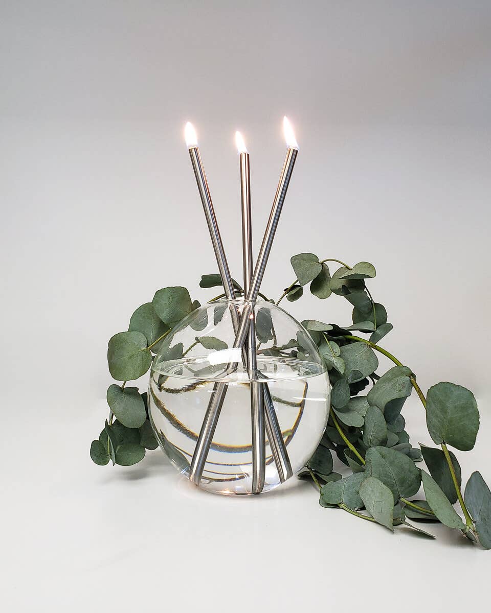 Silver Everlasting Candle