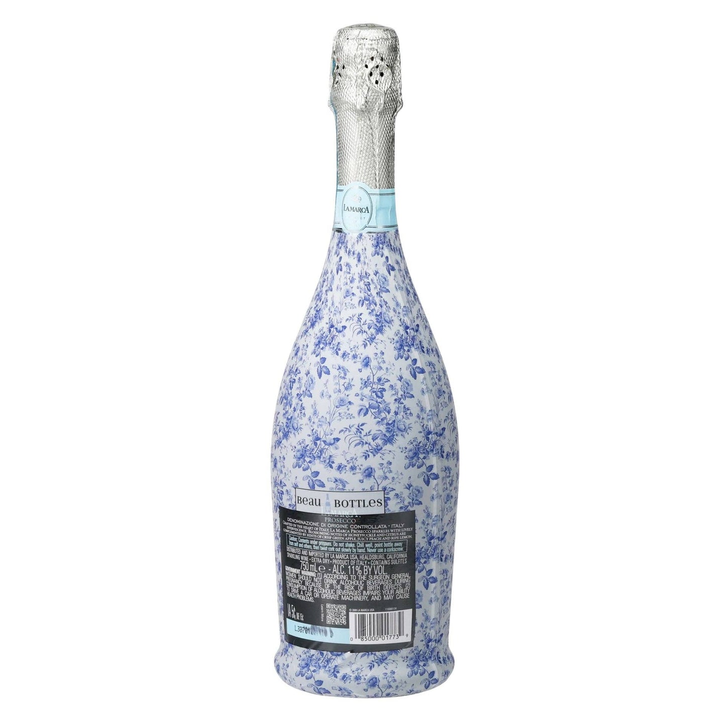 Beau Bottles Wrap | Grand-millenial Blue Floral