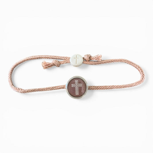 Tap To Pray® Bracelet | Mocha + Cross