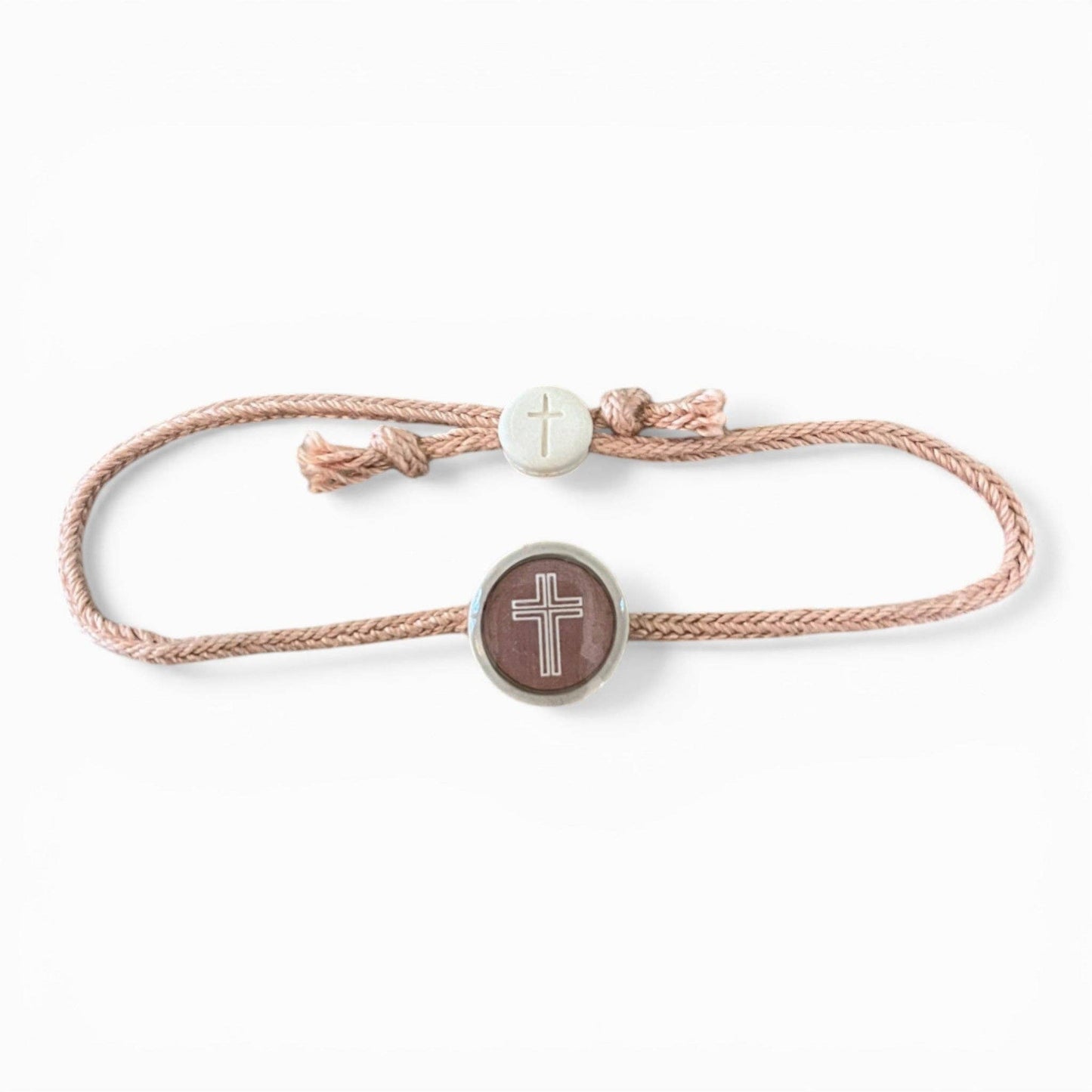 Tap To Pray® Bracelet | Sea Foam + Cross