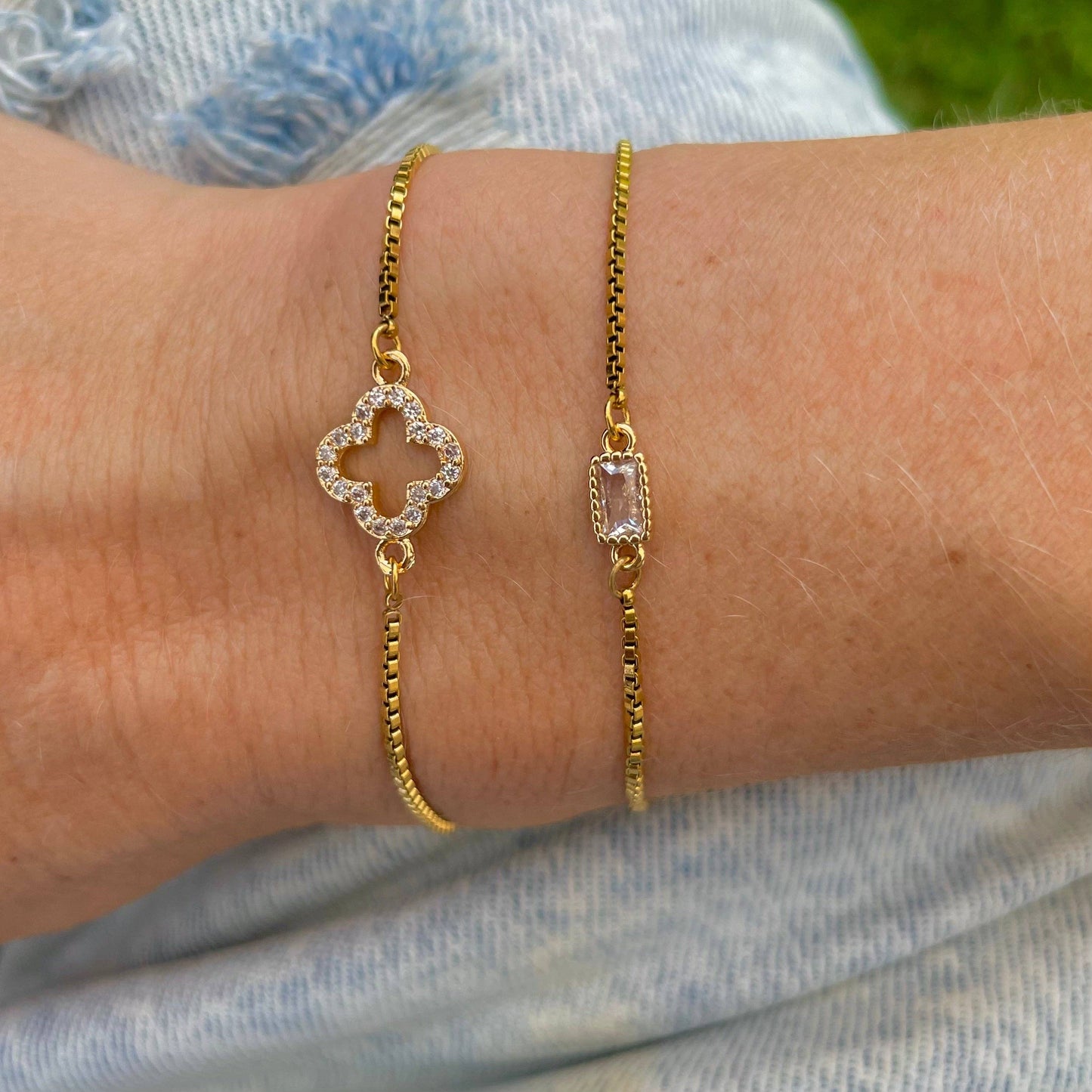 Crystal Flora Slider Bracelet | Waterproof