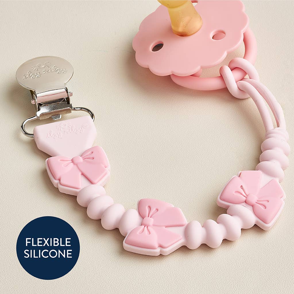 Paci Strap Plus™ | Pink Bows