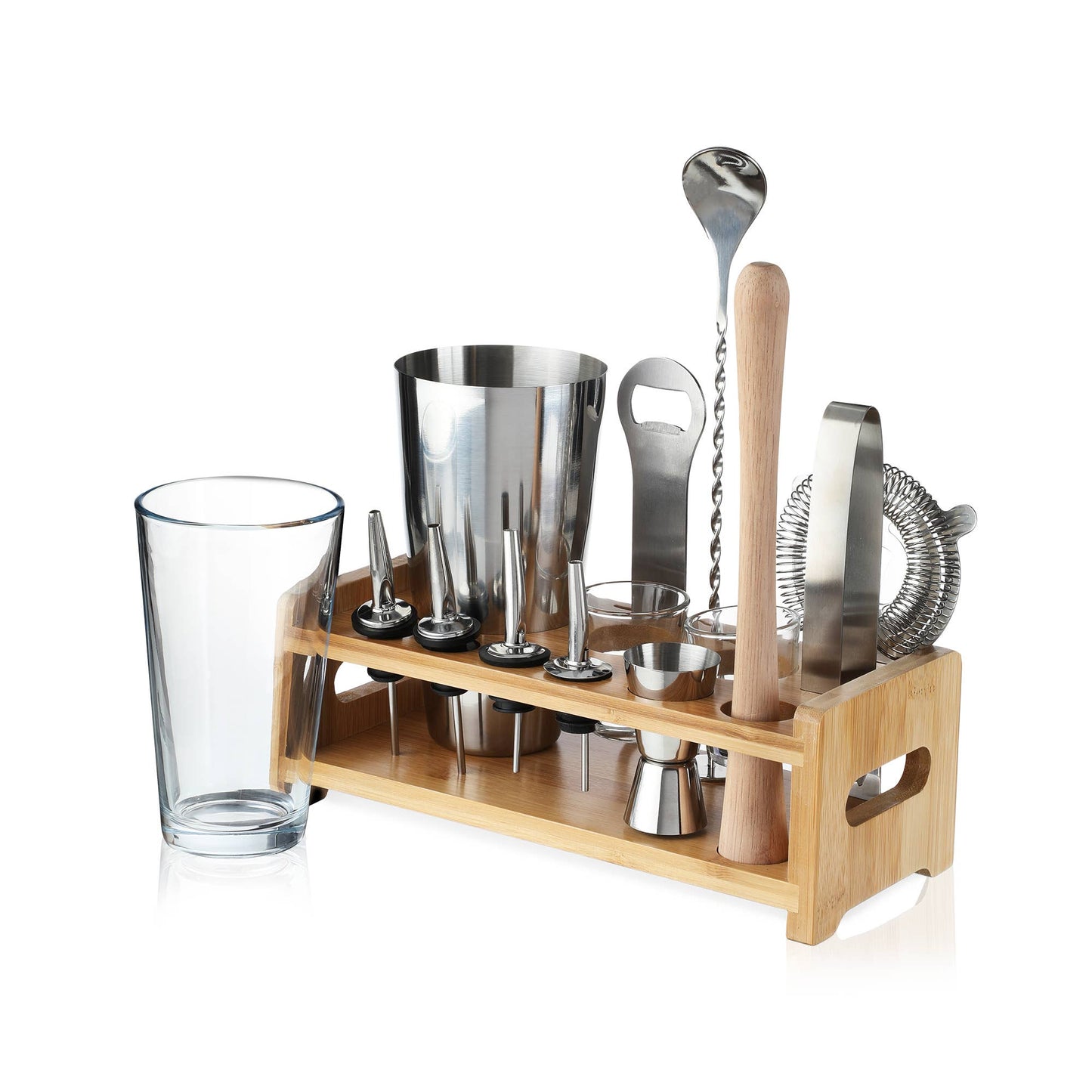 Ultimate Essential Bar Tool Set w/ Wooden Stand