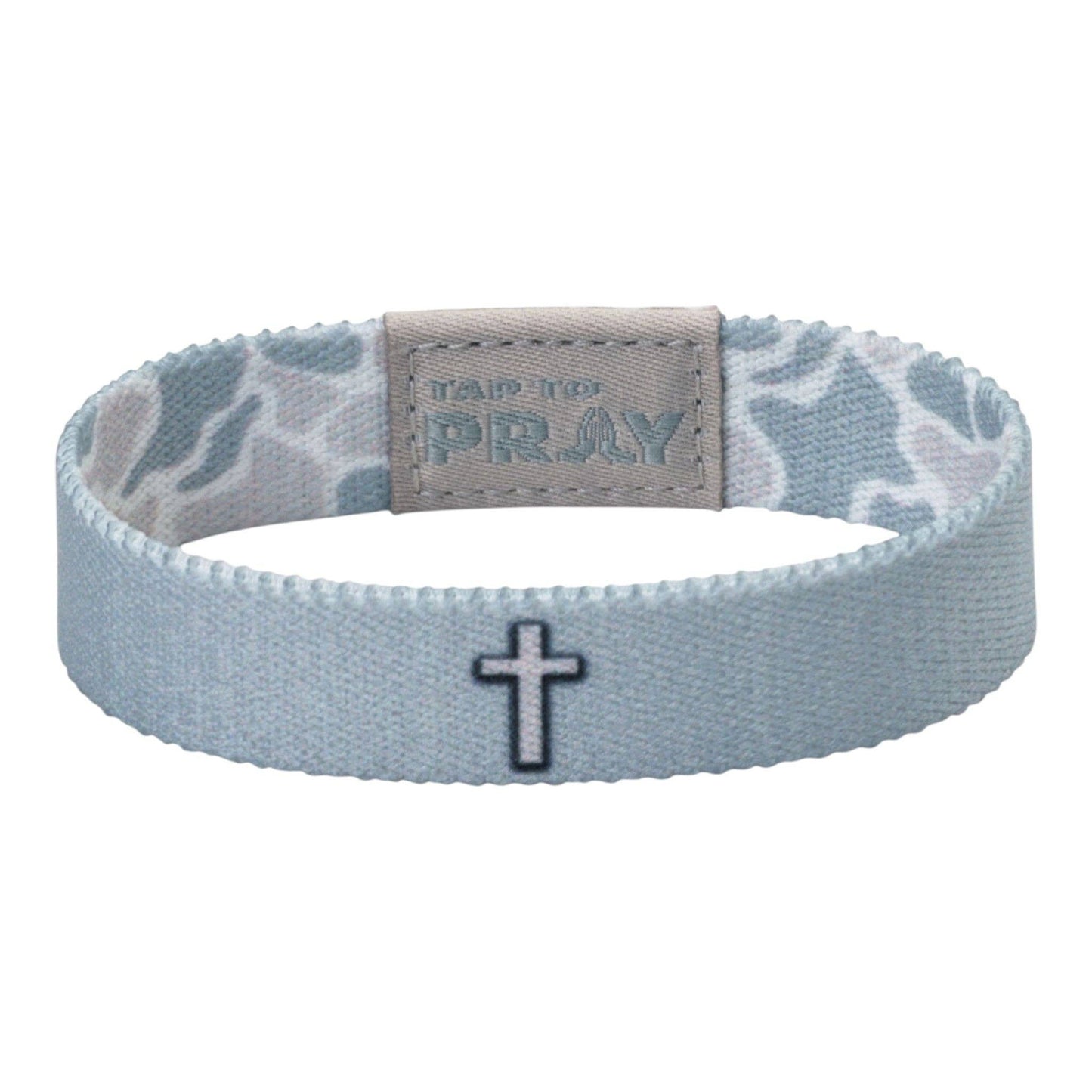 Tap To Pray® Wristband | River Rock Camo/Cross - Small