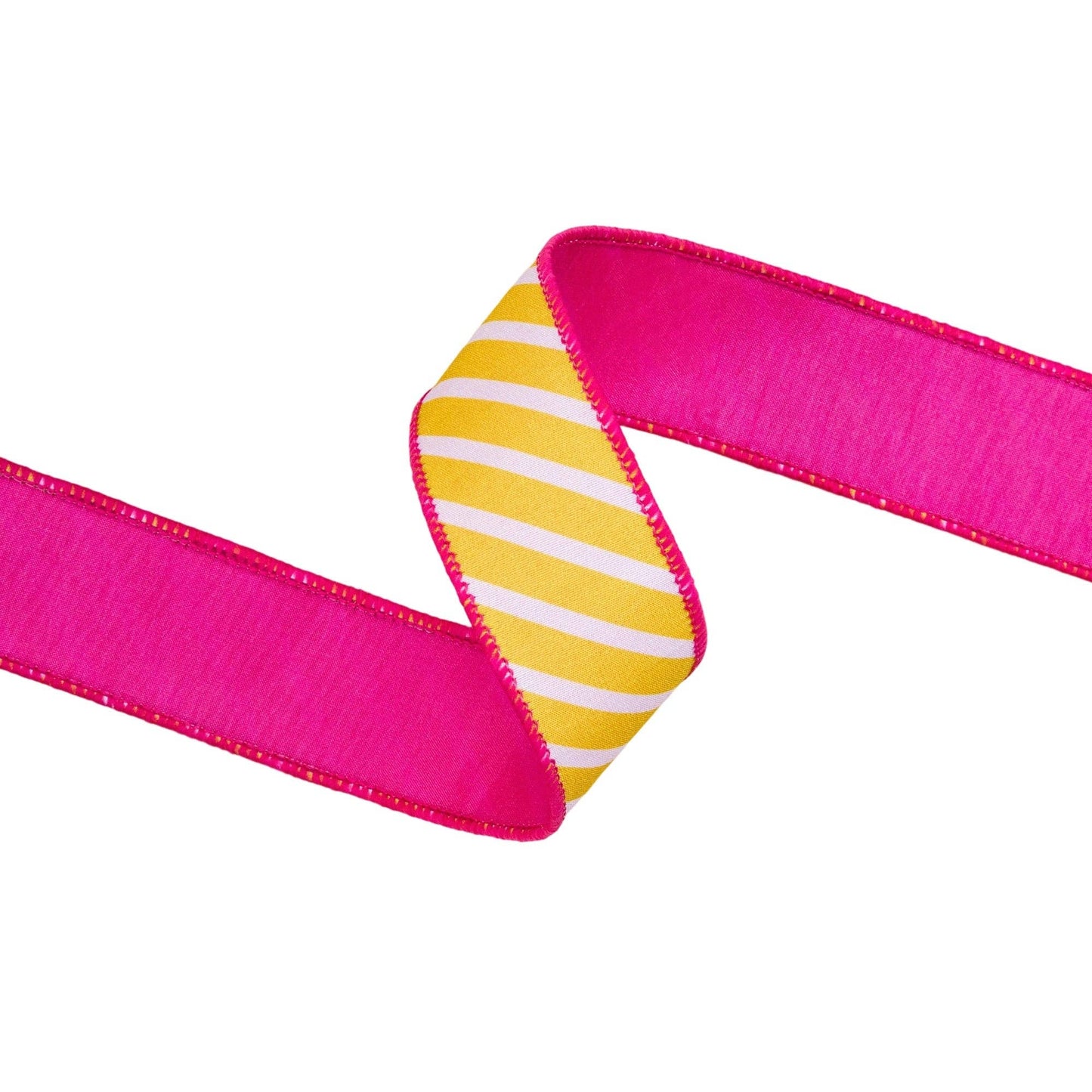 1.5" Wired Ribbon | Yellow/White/Pink