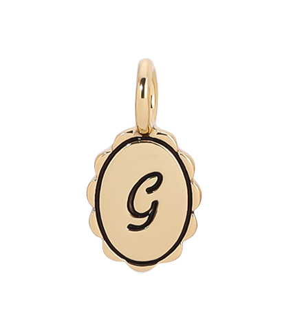 Charm Garden Scalloped Initial Charm | Gold G