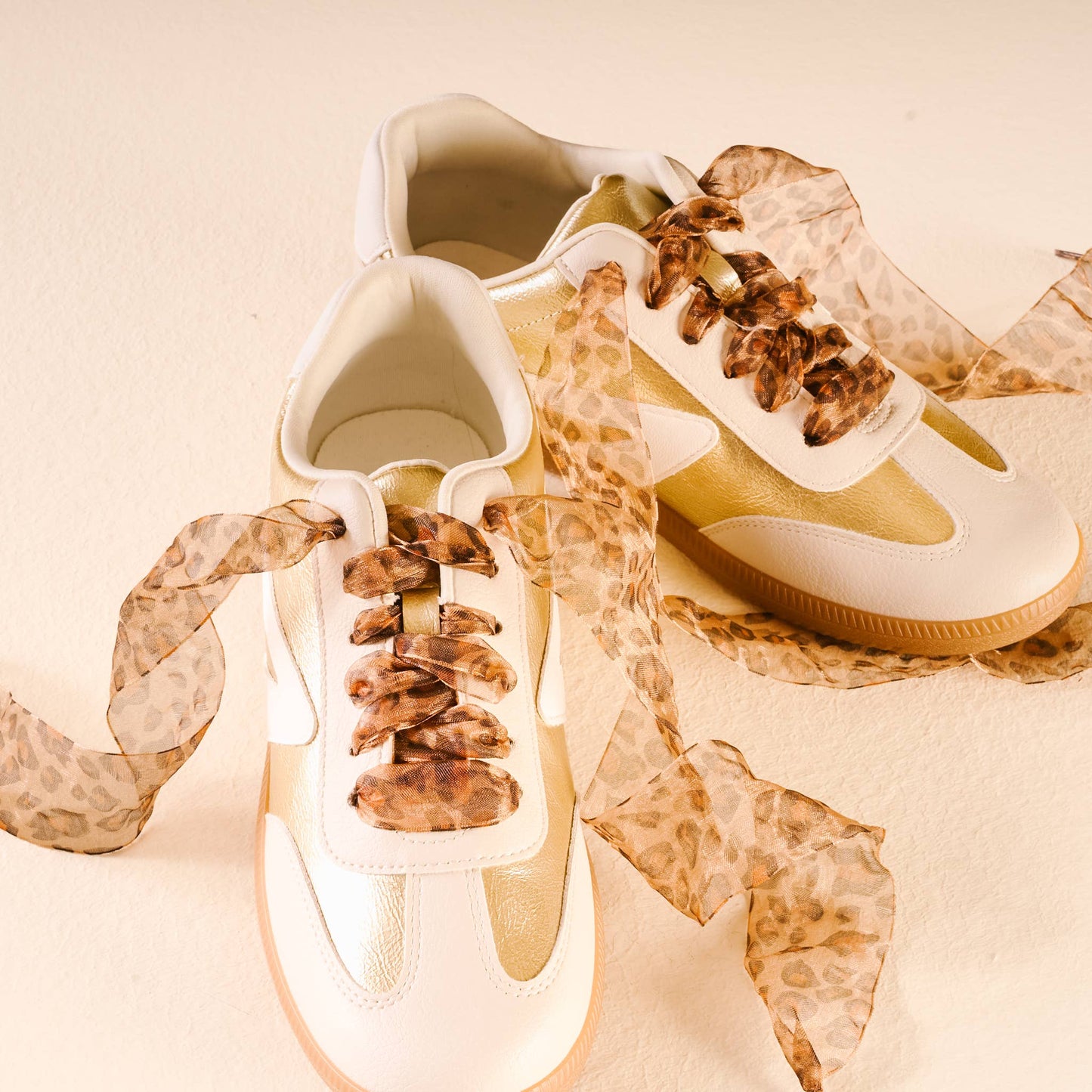 Step It Up Shoelaces | Sheer Cheetah