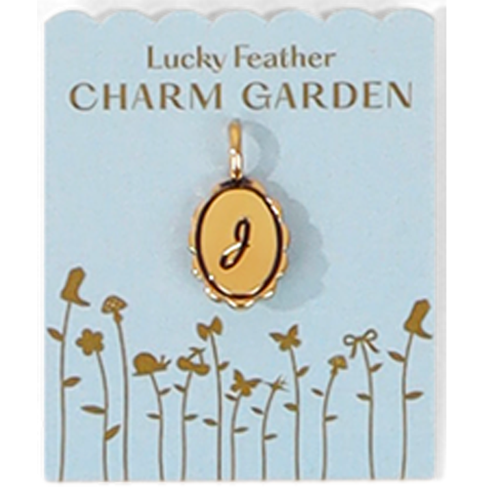 Charm Garden Scalloped Initial Charm | Gold J