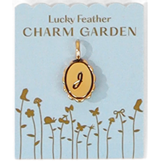 Charm Garden Scalloped Initial Charm | Gold J