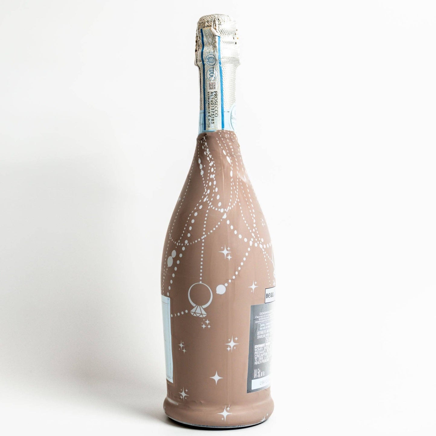 Beau Bottles Wrap | Taupe Pearls and Prosecco