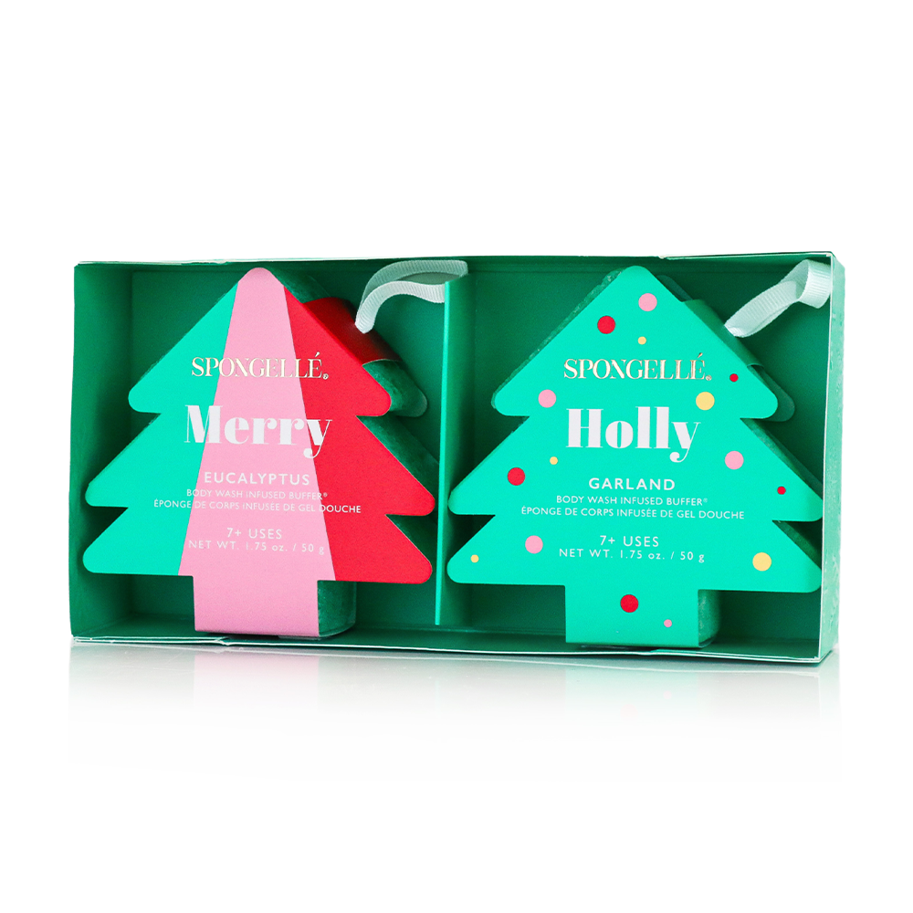 Spongellé | Happy Holidays Holiday Tree Gift Set 