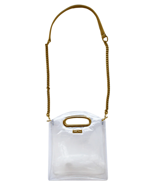 Cooper Clear Crossbody Purse | Gold