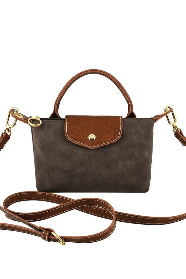 Faux Suede Mini Crossbody Bag