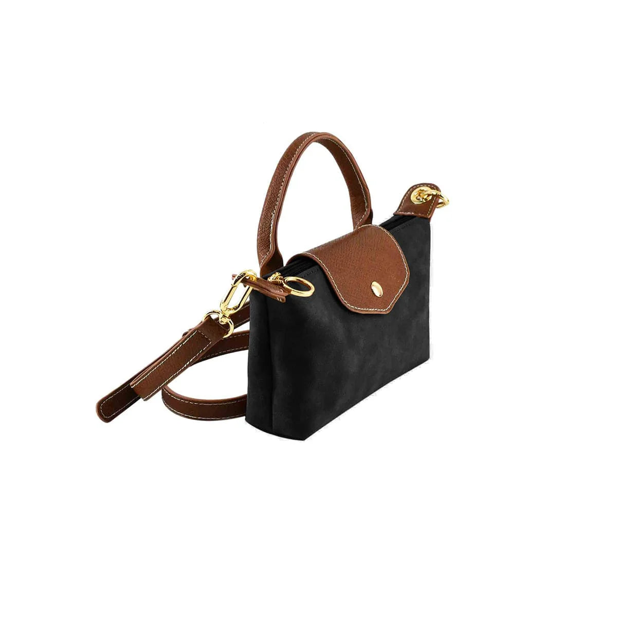 Faux Suede Mini Crossbody Bag