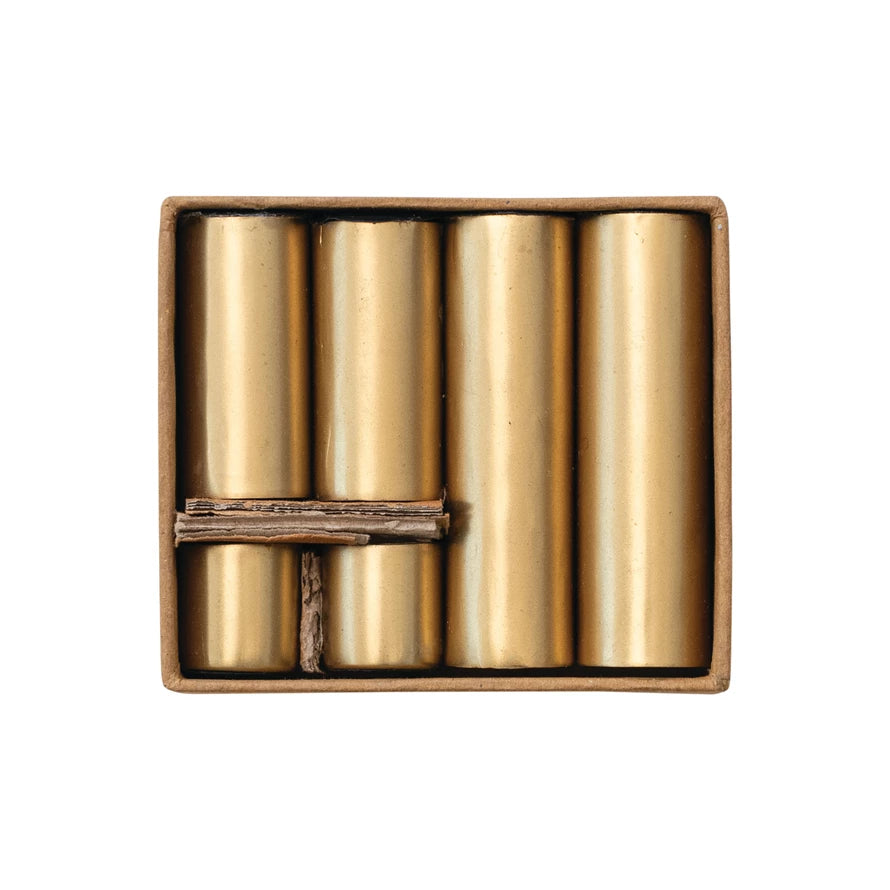 Gold Metal Magnetic Taper Holder | Set of 6