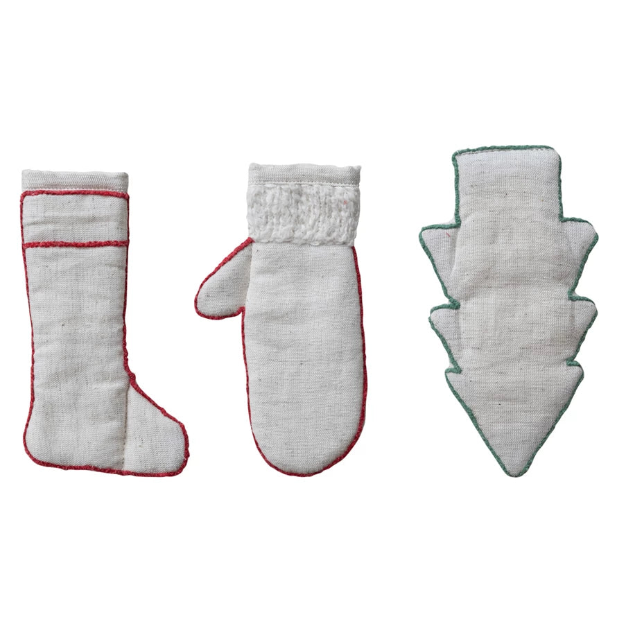 Woven Christmas Pot Holder Handle Covers