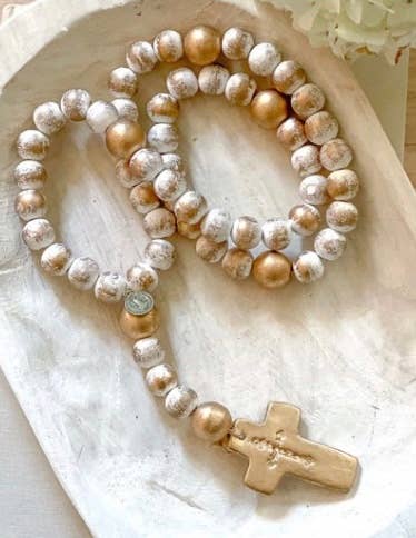 White full decade rosary