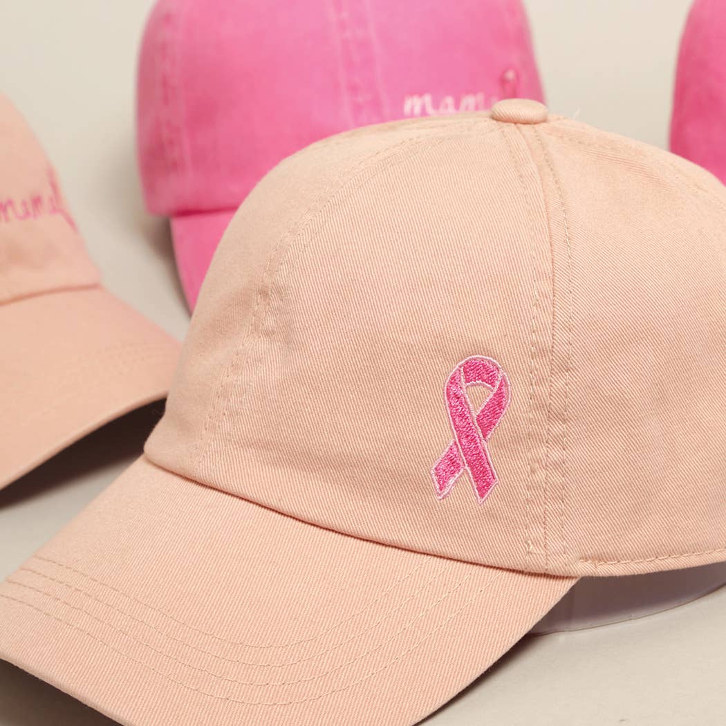 Breast Cancer Awareness Ribbon Baseball Cap