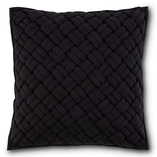 17.5" Black Woven Pillow
