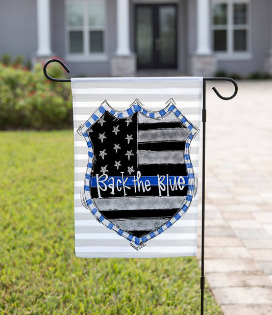 Back the Blue Garden Flag