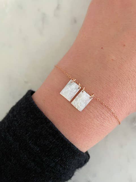 Rose Gold Scapular Bracelet |