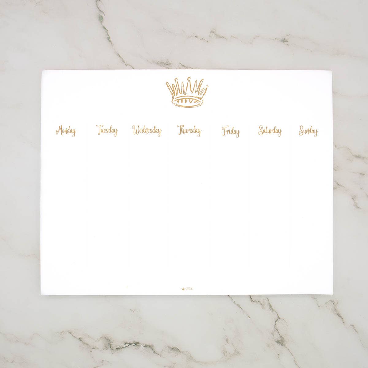 La Couronne Weekly Planner | White/Gold | 11x8.5