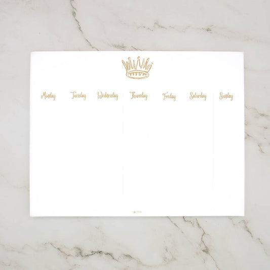 La Couronne Weekly Planner | White/Gold | 11x8.5