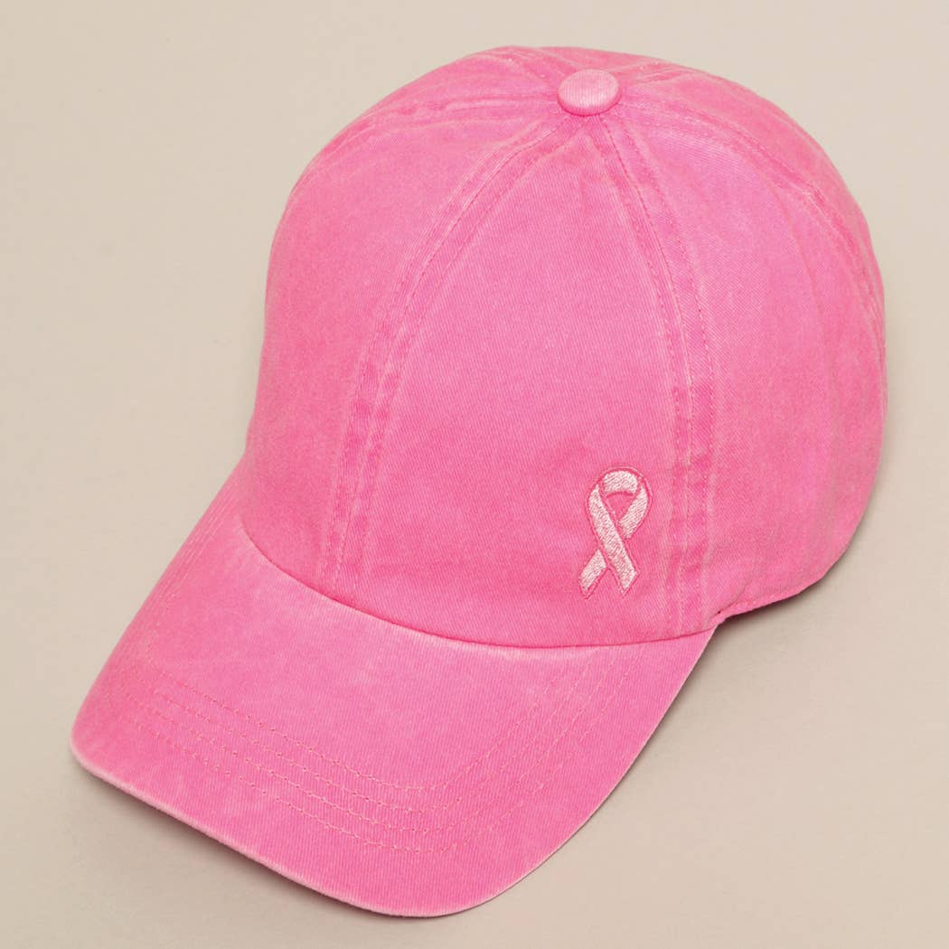 Breast Cancer Awareness Ribbon Baseball Cap