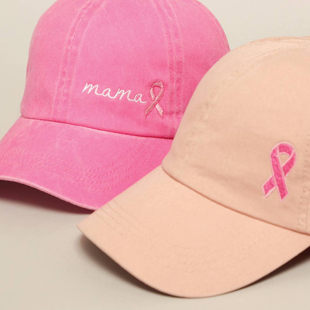 Breast Cancer Awareness Ribbon Baseball Cap