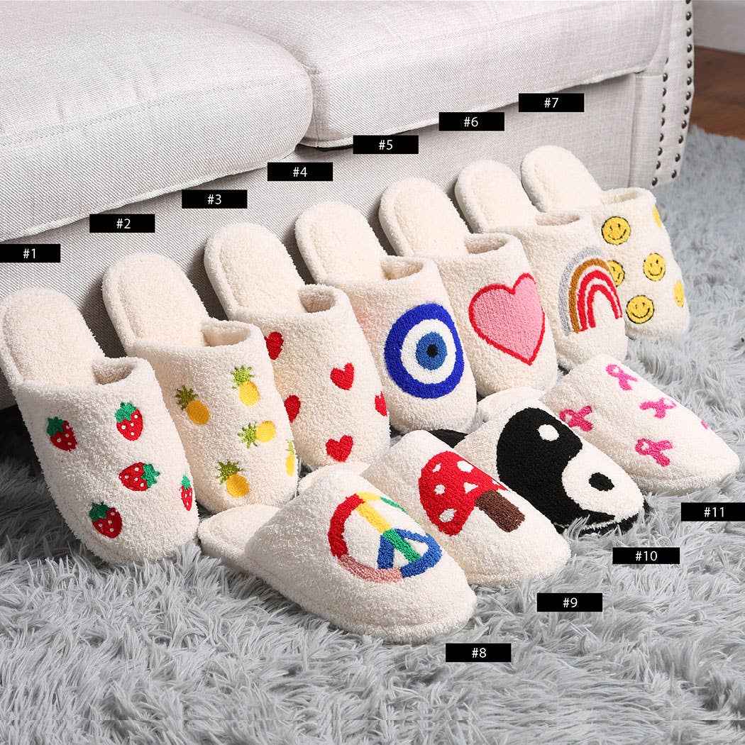 Luxury Soft Multi Design Home Slippers: S/M