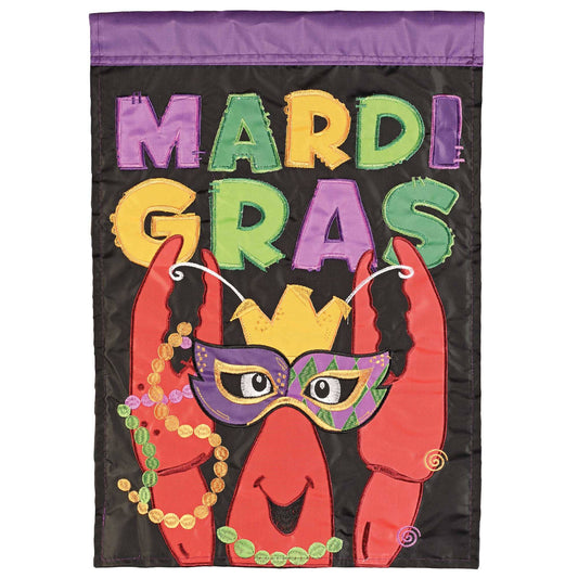 Flag Mardi Gras Crawfish Mask Flag | 29" x 42"