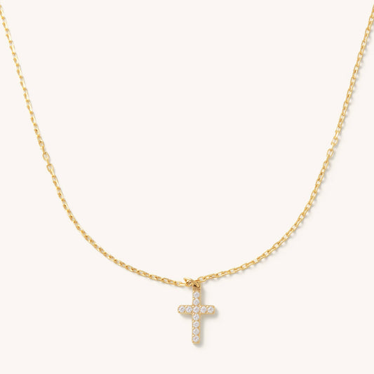 Crystal Cross Necklace | Waterproof