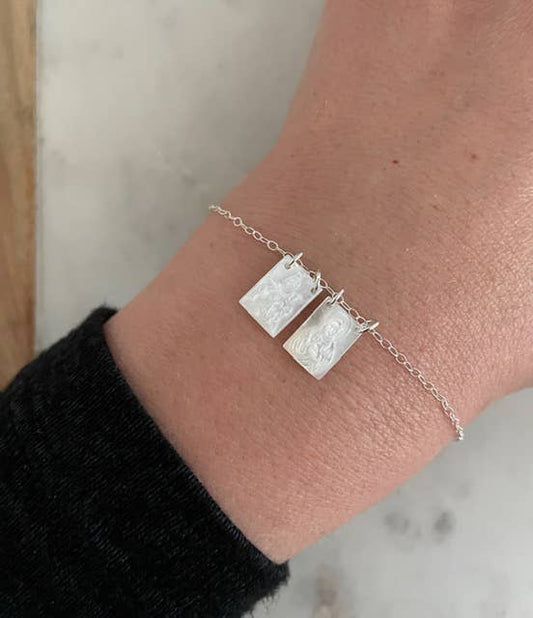 Silver Scapular Bracelet | 7"L