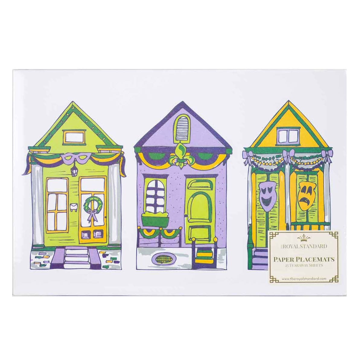 Mardi Gras Parade Houses Paper Placemat